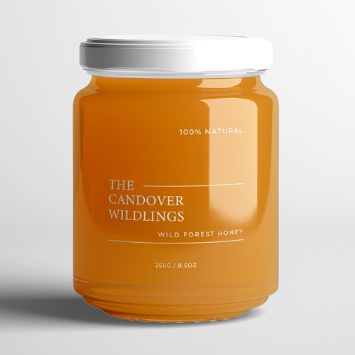 The Bees Need You! Wild Forest Honey Label Design. Design by Lady Goga