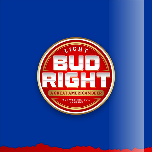 Bud Right.  The great new American Beer for good ol' fashioned American beer drinkers. Design by Voos Studio