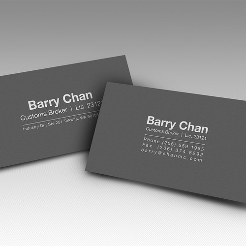 Create an eye-catching and suggestive business card for a U.S. Customs ...