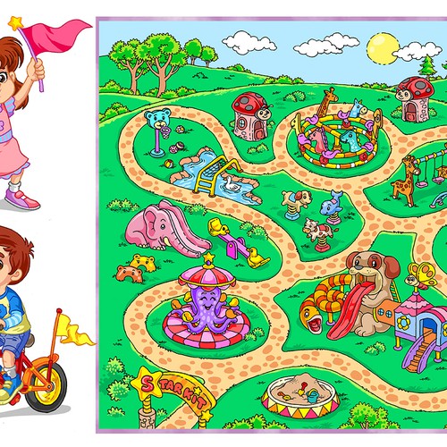 Create an interactive story telling set with board and characters Design von TheDaydreamerStd