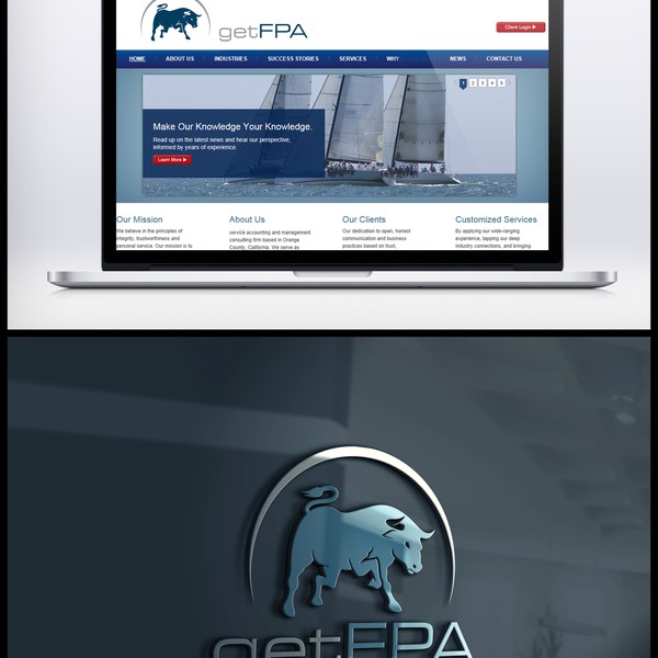 Design by flameroy™ titled "bull logo for getFPA"