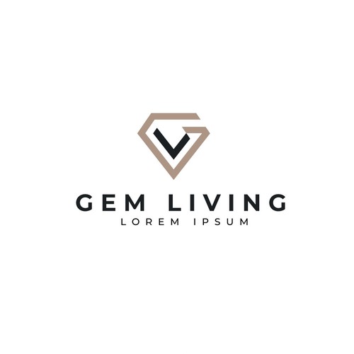 Geometrical, minimalist, modern brand design for Gem Living Design by Logo D. Sign