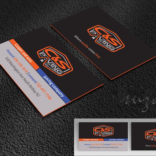 We are an asphalt paving company  card with character, style, stands out from everyone nothing bland no white ,add stuff Design réalisé par SUJAN SARDER