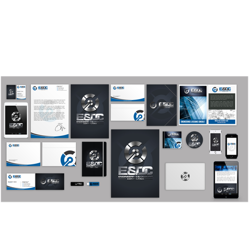 "Design the corporate image with constructive elements being allusive to the activity for Engineering & Designs Consult" winning Logo & brand identity pack