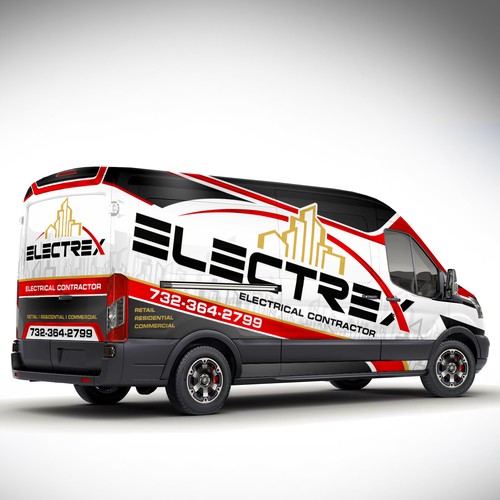 Electrical Contractor Trucks Design by J.Chaushev