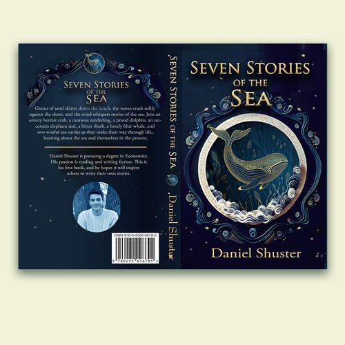 Design a whimsical storybook cover for a collection of fables about sea creatures Design by Kristin Designs