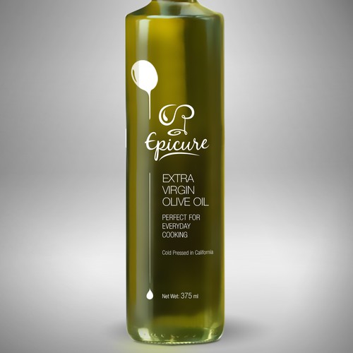 Epicure Olive Oil label Design Design by GRAFANNA Packaging