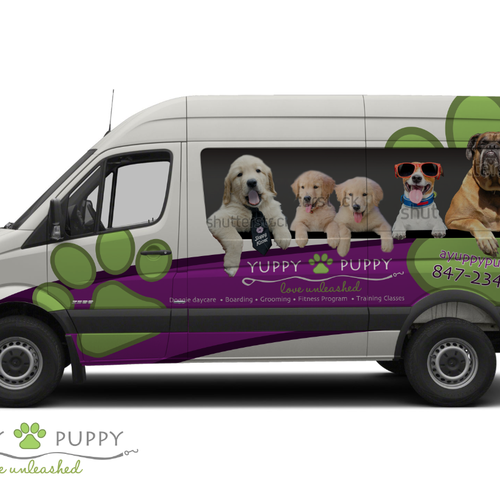 Car Wrap! Make our doggie daycare van the talk of the town! | Car ...