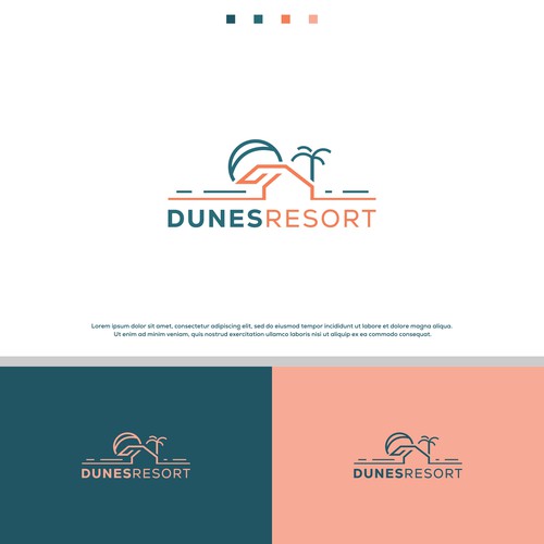 DUNESRESORT Basketball court logo. Diseño de Vscoanzo