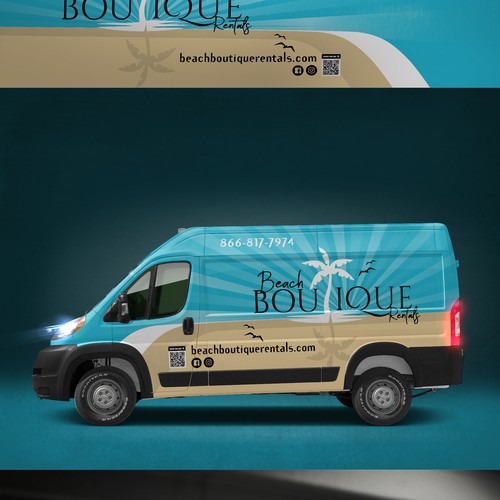 Vehicle Wrap Design for Boutique Vacation Property Rental Management Company on Anna Maria Island Design by corpNL