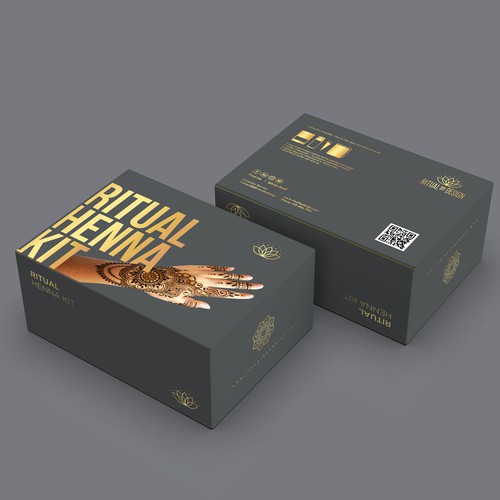Packaging design for henna art kit Design by Imee008