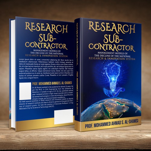 Book Cover Design Suitable for innovation and Research Diseño de studio02