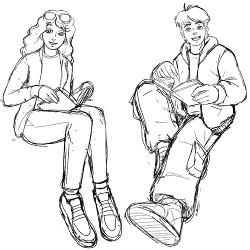 Graphic Novel Character - promoting reading in libraries Design by hudxhoods