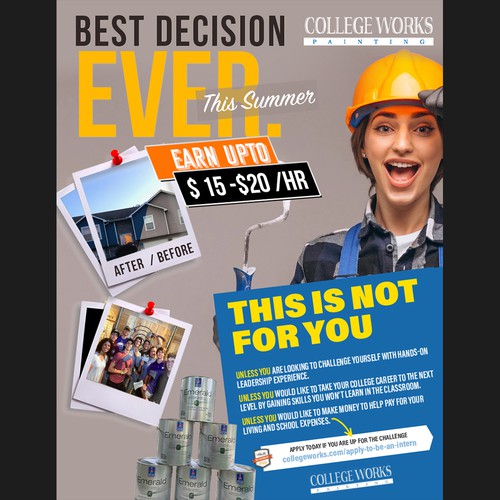 Summer Job Full Page Magazine Ad Design by ArtRevolution