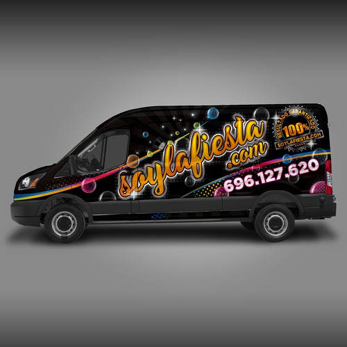 Rotulación de auto, camión o camioneta propuesta en el concurso por MasterWraps™