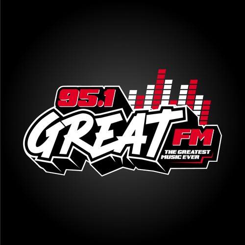 New Radio Station Logo playing Great music from the 70s, 80s, 90s and early 2000s! Design by Storiebird