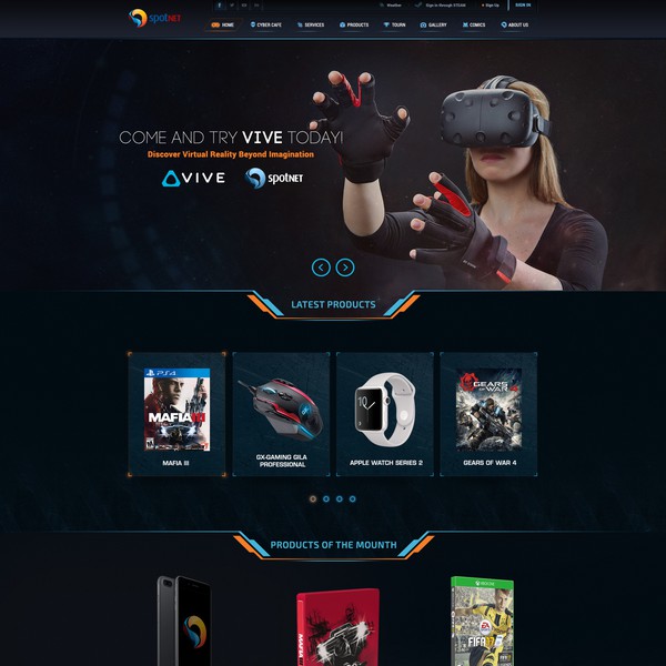 Design realizzato da 3Styler intitolato "Spotnet website"