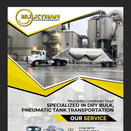 Trucking company marketing flyer Design by websmartusa