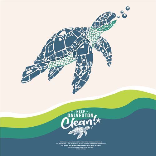 Calling all environmental lovers to help create a new litter campaign to keep beaches clean. Design by Sukach