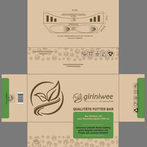 Verpackungsdesign für einen Futter Bar Karton Design by Lena Diser