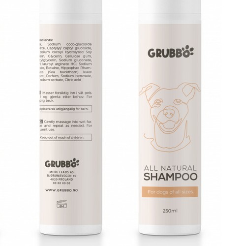 Design label for dog shampoo Design by intanamir