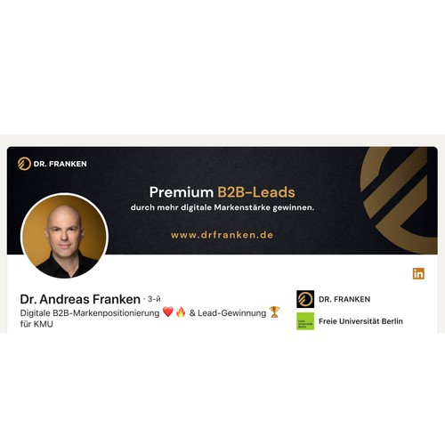 LinkedIn Header Image | B2B digital brand positioning and lead generation consultant Design by Anturium