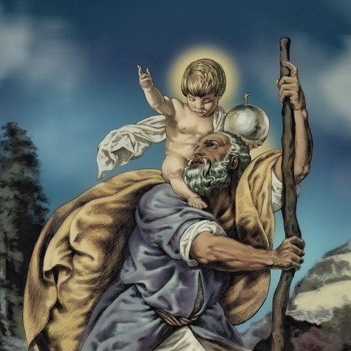 Create An Inspirational Image of St. Christopher Design by Raz3rKid