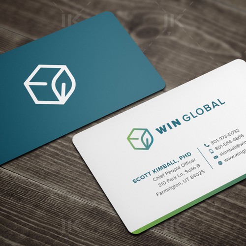 WIN Global Business Card Design Ontwerp door IK_Designs