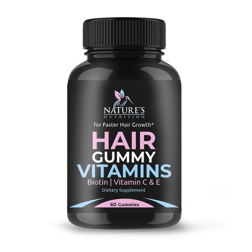 Nature's Nutrition needs a Gummy Vitamins black label Design by bilyanas