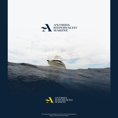 Logo for Antigua Superyacht Marina Design by Tommy E Putra