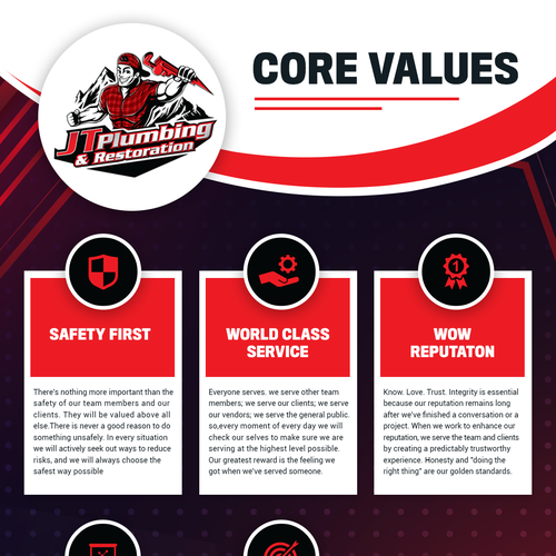 BUSINESS VISION & CORE VALUES - TWO PAGE CONTEST Design by RP 07™