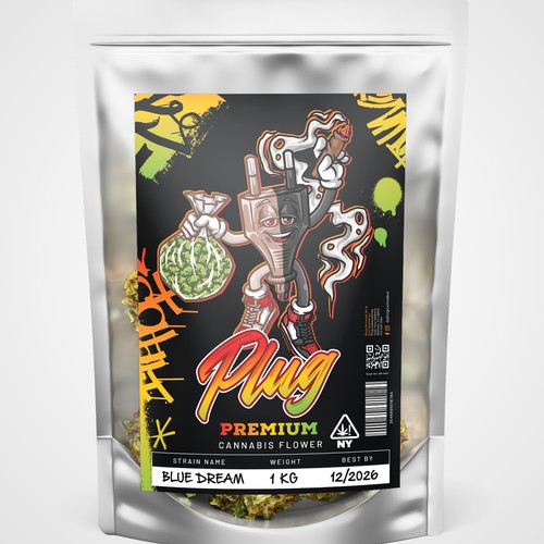 Design an urban looking label for a cannabis street brand that specializes in bulk flower sales Design by bcra