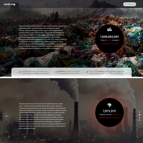 Earth in Focus: A Transformative  Web Experience Highlighting Waste, Pollution, and Sustainability Design by Pavlina_K