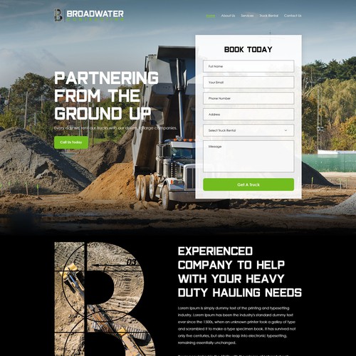 Trucking redesign of website Design by Designs Alpha