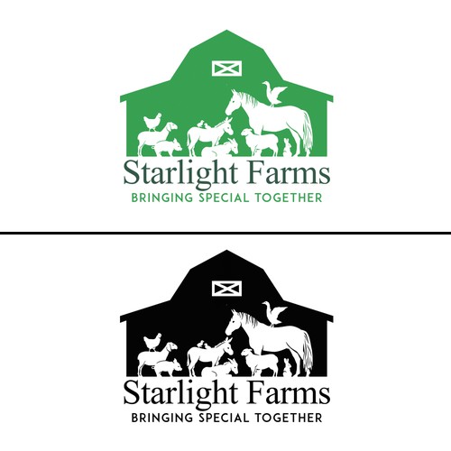 feel good farm/ animal logo for "special needs" children Design by Linduska