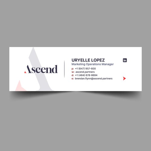 Ascend Partners New Branded Email Signature Design by Xnine