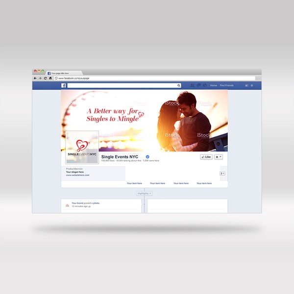 Facebook cover design for Single events NYC