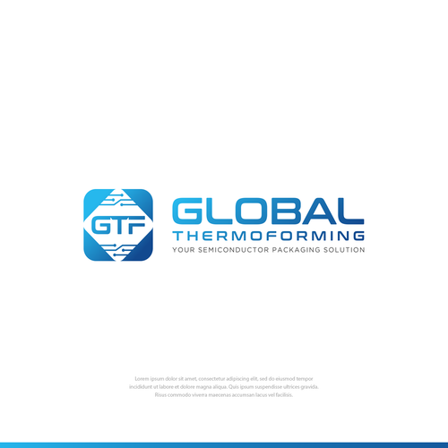 GTF Semiconductor packaging logo Design by dimilif