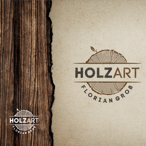 Create a logo for a wood factory in which work is made of handcrafted wood and industrial steel.-ontwerp door ArtJIC99