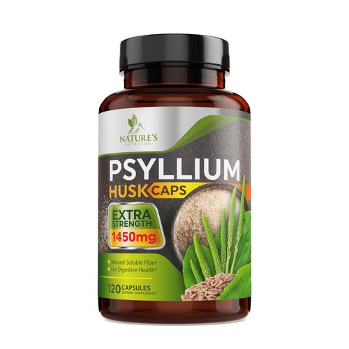 Natural Psyllium Husk Capsules Design needed for Nature's Nutrition Design by gs-designs