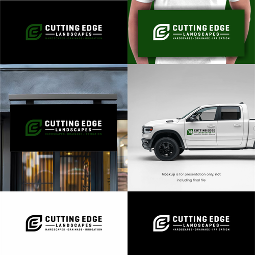 "Create a Timeless Premium Logo for Cutting Edge Landscapes" winning Logo & hosted website
