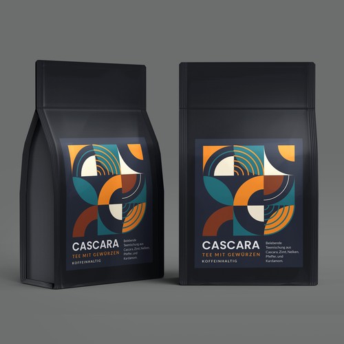 Cascara tea label Design by Experiva