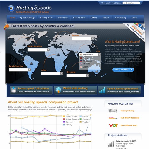 Hosting speeds project needs a web 2.0 design Réalisé par RHD™