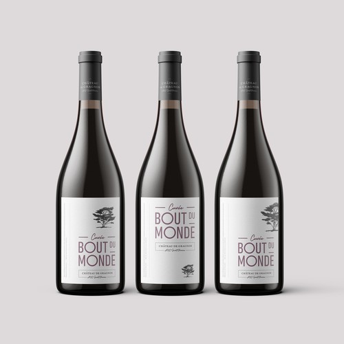 Creating a wine label, following the takeover of a vineyard Design by Dan Dulau