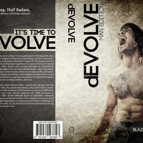 Book Cover Needed!!! Edgy, Masculine, Modern and Minimalistic for progressive self-help book for men Design by SilentRevolt