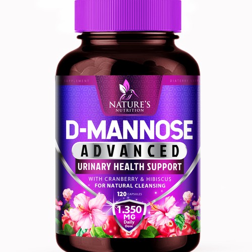 Colorful D-Mannose Design Needed for Nature's Nutrition Design réalisé par agooshe