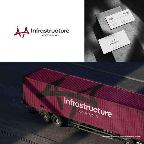 "Infrastructure Construction" UNIQUE LOGO Design by Madalin✏️
