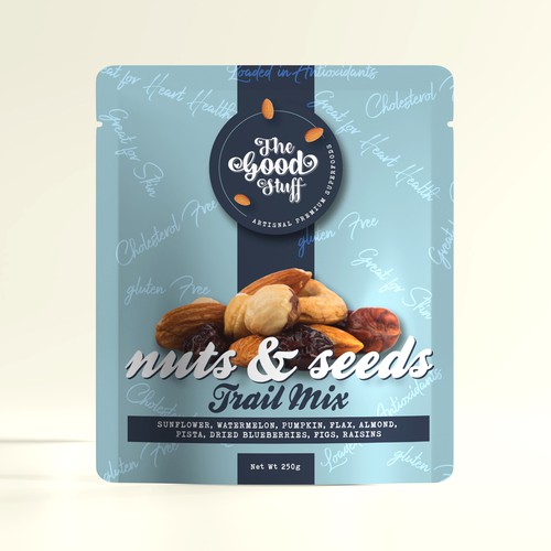 Design a standout packaging for a Nuts & Seeds Standee Pouch-ontwerp door Lady Goga