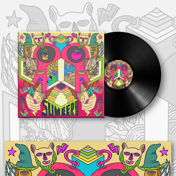 Design by SHFNHBB titled "SUMBER REJEKI | Psychedelic Harmony in Chaos"
