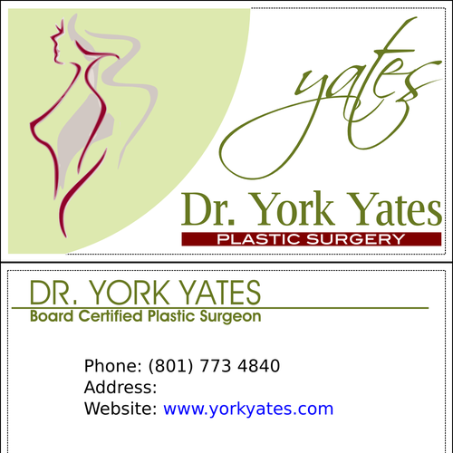 Dr. York Yates Plastic Surgery - business card Design by Benjovengo